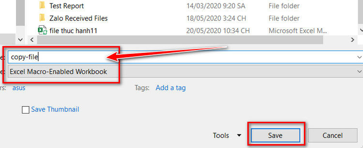 lưu file