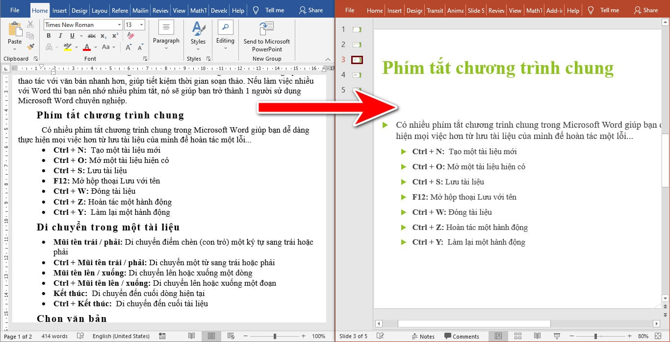 Chuyển Word qua Powerpoint