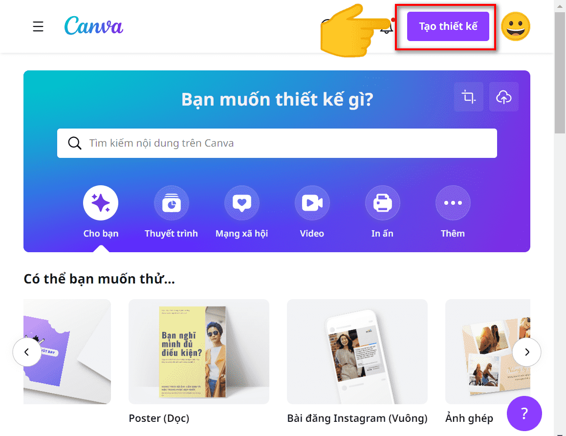 Tạo thiết kế