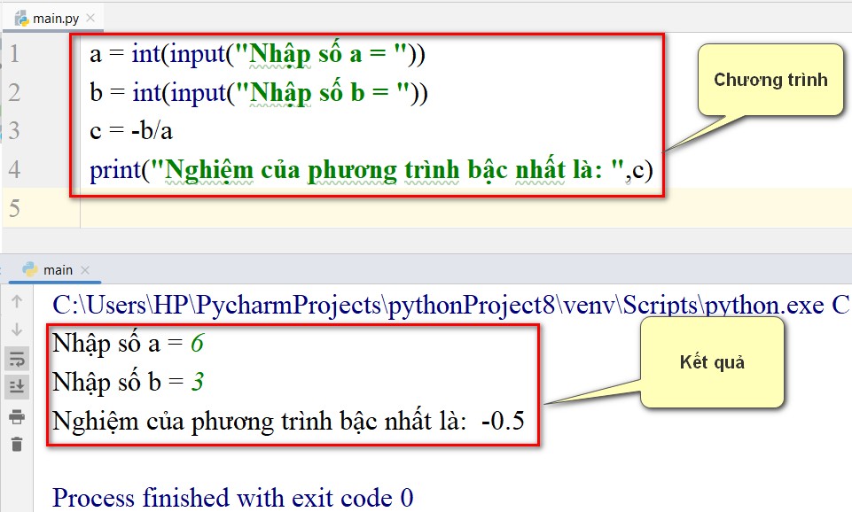 phương trình bậc nhất