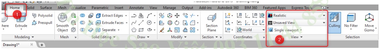 Cách quan sát mô hình 3D trong AutoCAD