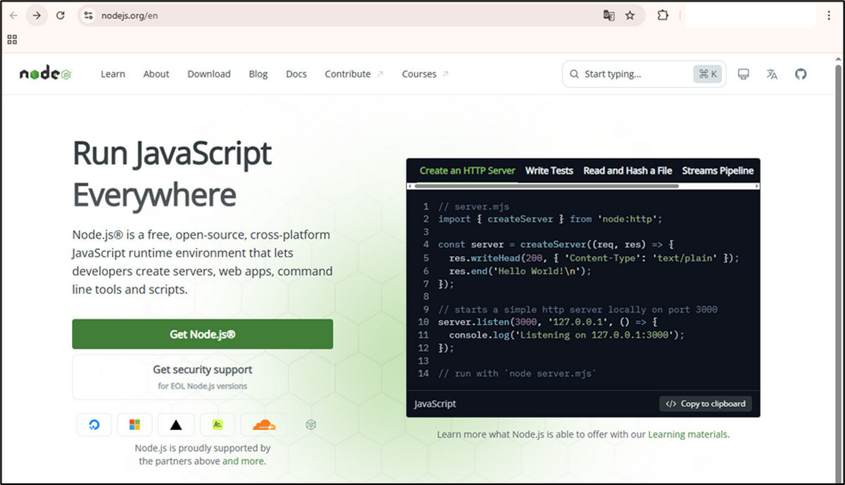 Cài đặt NodeJS