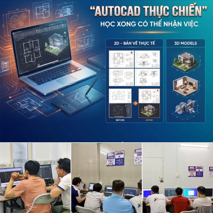 Khóa học vẽ autocad thực chiến