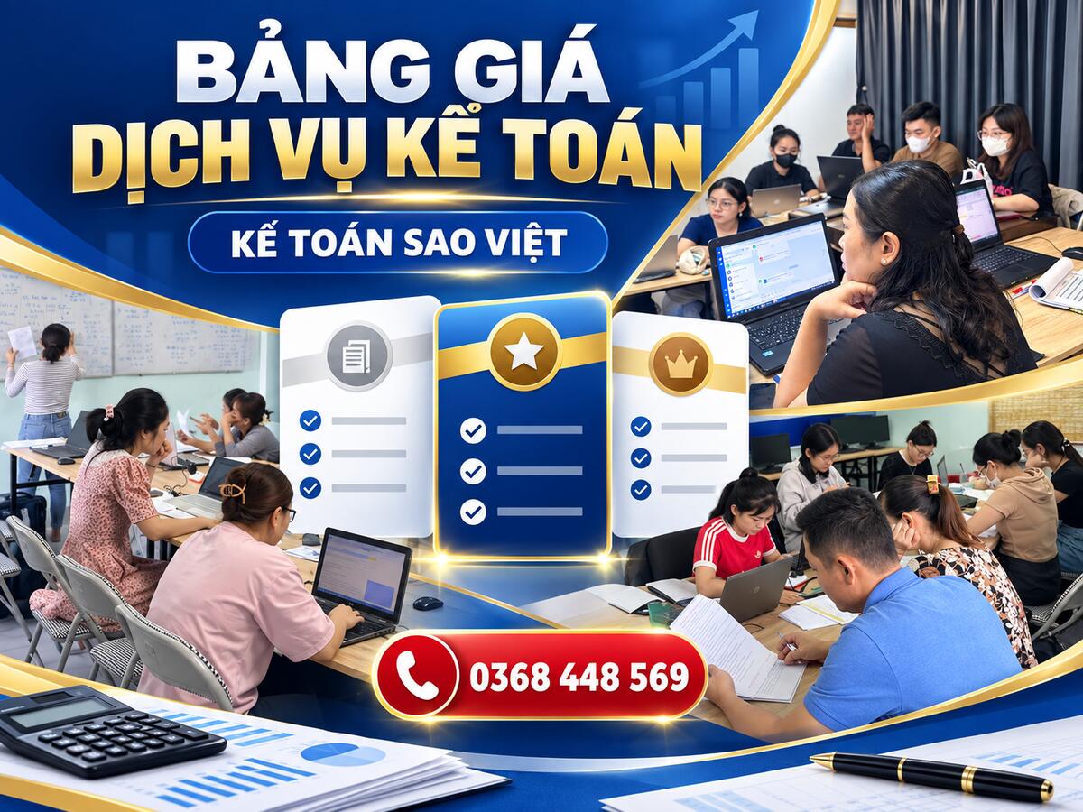 Bảng giá dịch vụ kế toán